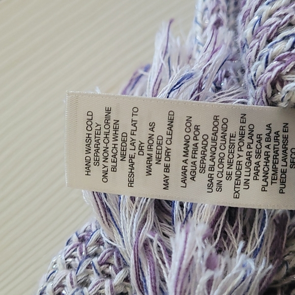 Lavender fringe cardigan with silver entwined - Picture 7 of 7